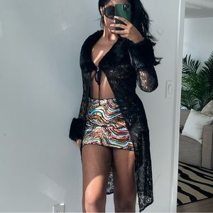 Stylist Cardigan with faux fur detailing